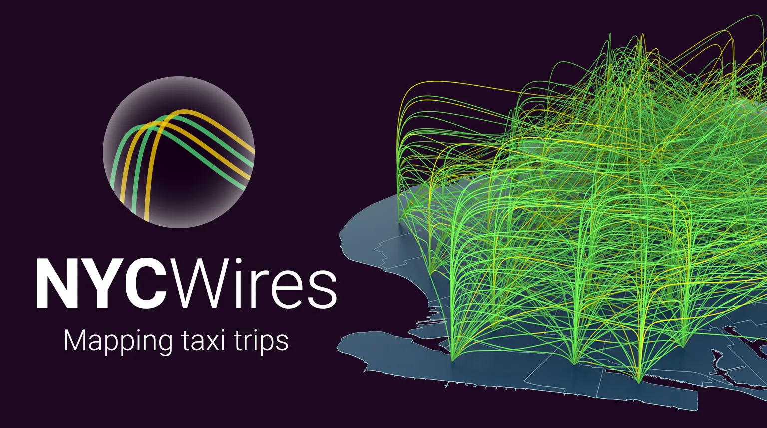 Das Tietelbild von NYC Wires - Mapping Taxi Trips.